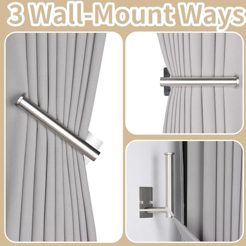 2 Pack No Drill Curtain Holdbacks Metal Curtain Tiebacks - Image 4