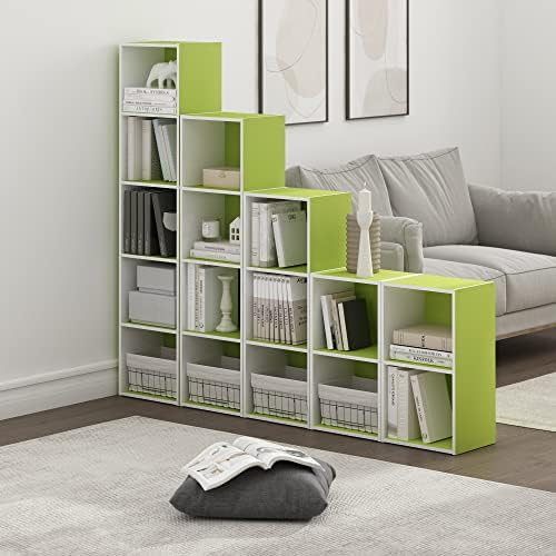 Furinno PASIR Book Shelf, 2-Tier Modern Bookshelf, Open Shelves Bookcase 9 x 12 - Image 2