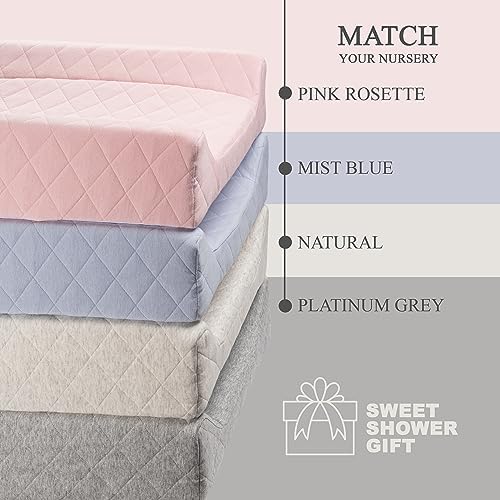 Organic Cotton Covered Contoured Baby Changing Pad | Waterproof Foam Mattress - Image 6