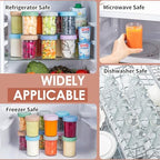 DRKIO 12 pcs Baby Food Storage Containers 8 Oz Small Glass Jars - Image 6