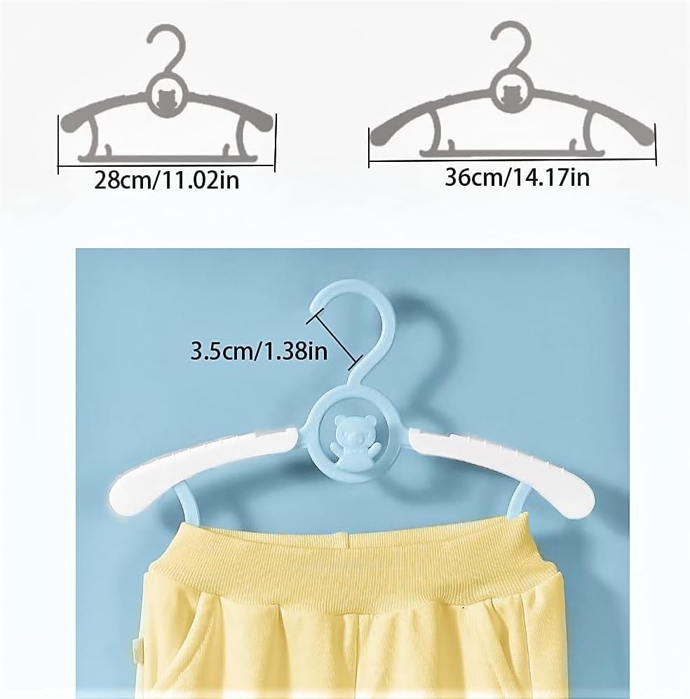 Baby Clothes Hangers 50 Pack, Plastic Kids Hangers Space Saving - Image 3