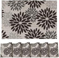 Artoid Mode Floral Vinyl Placemats Set of 6, Heat Resistant Washable Non-Slip by ArtoidMode