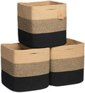 NaturalCozy Storage Cubes 11 Inch Cotton Rope Woven Baskets by NaturalCozy