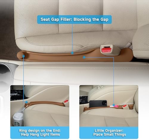 Givifive Car Seat Gap Filler Organizer 2Pack Soft Foam 3IN1 Multifunctional - Image 3