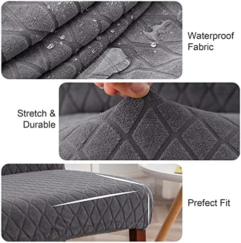 Genina Waterproof Dining Chair Covers Set of 4 Parsons Chair Slipcovers - Image 3