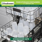 Freshware Food Storage Containers 12 oz Plastic Deli Containers - Image 6