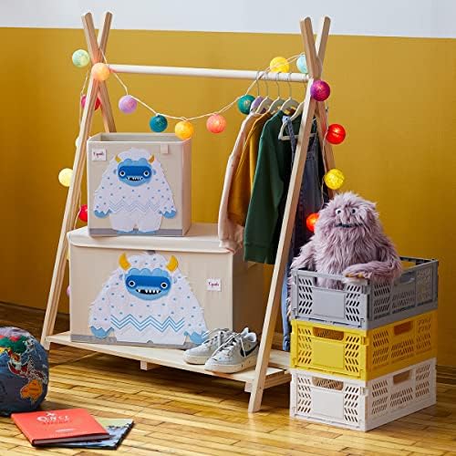 3 Sprouts Large Toy Chest, Lid and Handles, Collapsible Bin - Image 4