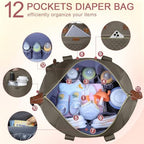 Pritent Diaper Bag Tote Waterproof Maternity Baby Bags - Image 5
