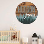 Personalized Wooden Name Sign, Round 3D Nursery Name Sign, Baby Name Sign - Image 3
