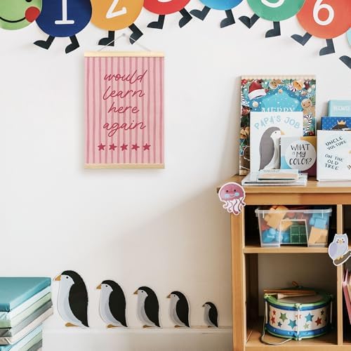 TLESKE Pink Funny Classroom Wall Art Poster, Would Learn Here Again Wall Decor - Image 2