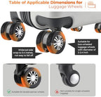 8Pcs Upgrade Luggage Wheel Covers, Travel Accessories - Image 3