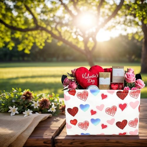 Valentine's Day Basket Gift for Empty Cute Heart Large Storage Bin for Kid and - Image 3