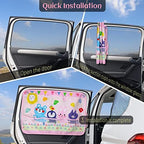 DIZA100 Car Sun Shade for Window Baby, 7 Suction Cups, Cute Patterns for - Image 6