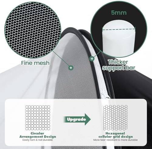 Orzbow Pack and Play Cover Tent | Half-Blackout Mosquito Net - Image 6