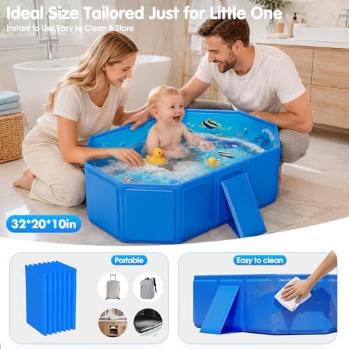 2026 Toddler Bath Tub for Shower, Portable Bathtub for Kids - Image 3