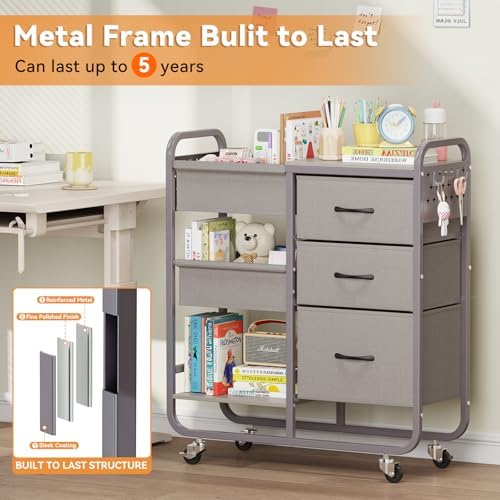 KINGRACK Baby Diaper Caddy Organizer and Storage Cart - Image 3