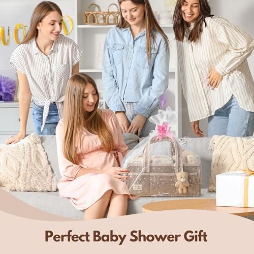 PeraBella Baby Diaper Caddy Organizer, Baby Basket Shower Gift Caddy, Portable - Image 5