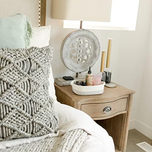 NaturalCozy 5-Piece Rectangle Storage Basket Set- Natural Cotton Rope Woven - Image 5