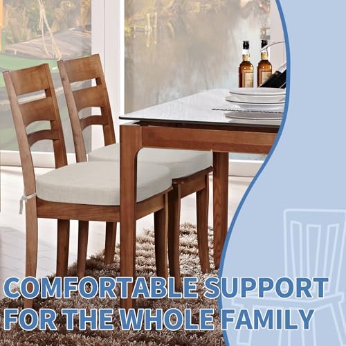 BUYUE Thickened 2.5" Friendly Woven Fabric Dining Chair Cushion, U-Shape High - Image 3