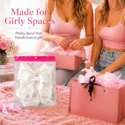 2 Pack French Silky Bow Curtain Tiebacks - Image 3