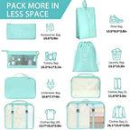 KPX 8 Set Packing Cubes for Travel, Luggage Packing Organizers Accessories - Image 2