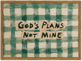 Framed God's Plans Not Mine Canvas Wall Art, Inspirational Faith Quote Pictures by Unknown