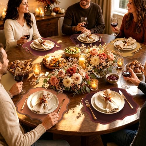 Stuffygreen 100 Pcs Fall Paper Placemats 13.4 x 12 Inch Autumn Paper Placemats - Image 5