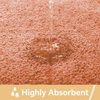 Polyester Bathroom Rug 40"x60" Rust, Large Soft Shaggy Bath Mat - Image 4