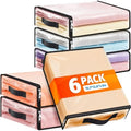 SpaceWhisper Clear Sheet Storage Bags, 6 Pack, 15.7 x 13.8 x 3.9 in by Unknown