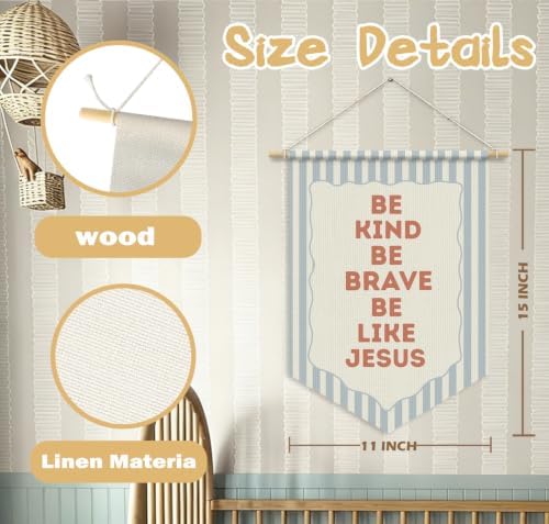 Christian Nursery Decor, Be Kind Brave Be Like Jesus Banner Flag - Image 7