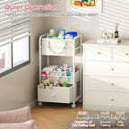 Cidaziya 2In1 Baby Diaper Caddy Organizer and Storage, 3 Tier Rolling Cart - Image 6