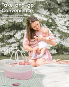 Maliton Diaper Caddy for Baby Girl-Cotton Rope Diaper Caddy, Diaper Organizer - Image 5
