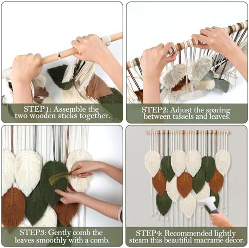 Macrame Wall Hanging Boho Woven Tapestry Chic Home Decor Modern Wall Art - Image 7