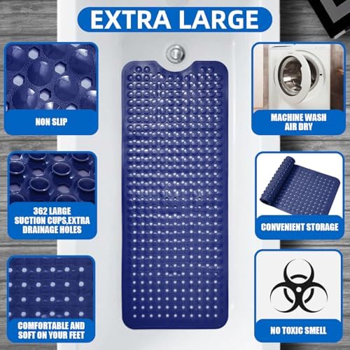 MOONFLY Shower and Bathtub Mat, 40x16 Inches - Image 3