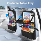 Car Backseat Organizer with Table Tray 9 Storage Pockets Backseat Car Organizer - Image 2