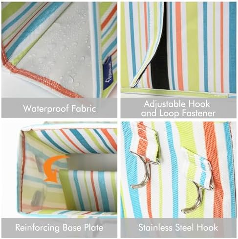 Surblue Bedside Caddy Hanging Bed Organizer Storage Bag Pocket - Image 4