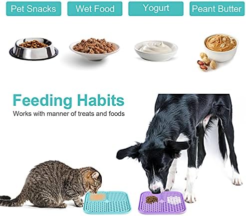 LUKITO Lick Mat for Dogs & Cats 2 Pack, Slow Feeder Licking Pad - Image 3