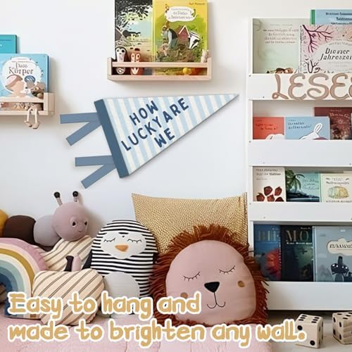 Boys Room Decor, How Lucky Are We Motivational Banners Flags - Image 5