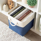 OrganiHaus 11x11 Cube Storage Bins, Rope Handles - Image 4