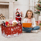 Christmas Basket Box Hamper Storage Basket Collapsible Organizer Bin Gift Shelf - Image 2