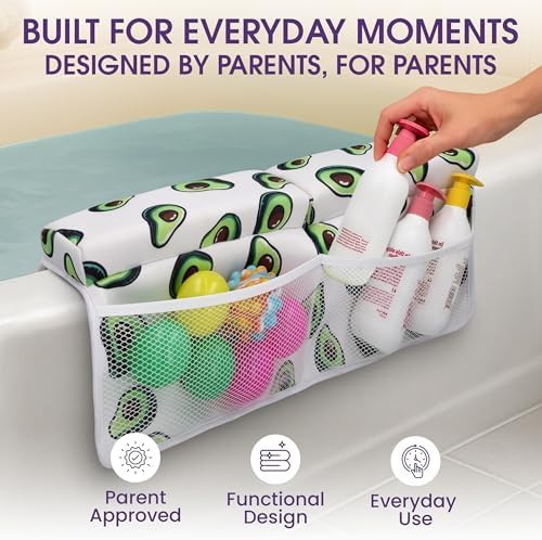 Baby Bath Kneeler and Elbow Rest Set – Avocado Print, Cushioned Mat w/Item - Image 5