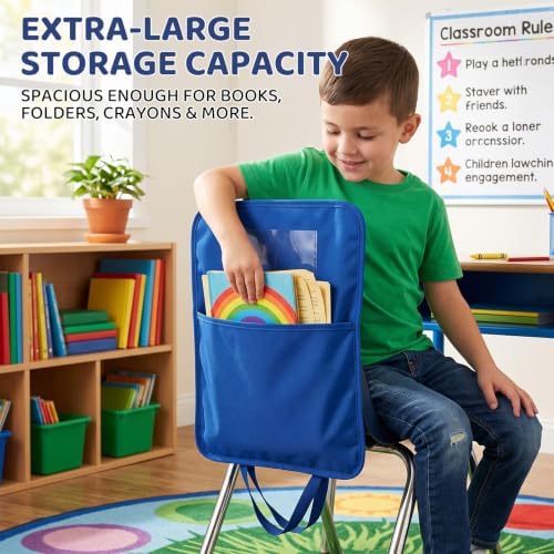 24 Pcs 2 in 1 Chair Pockets for Classroom - Image 6