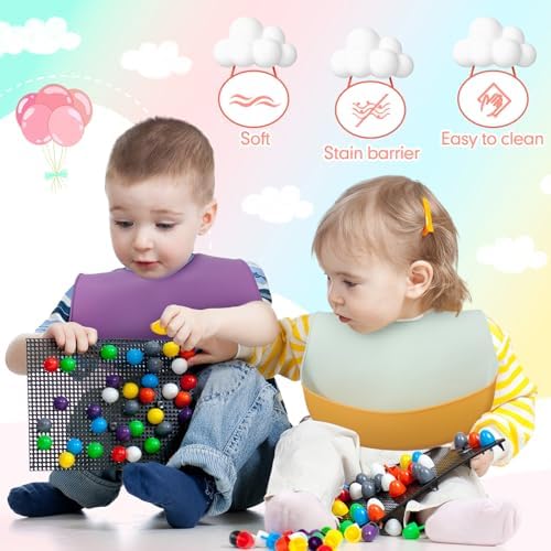 Mepase Silicone Bibs Waterproof Silicone Baby Bibs - Image 6