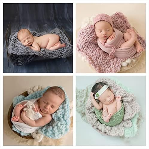 Coberllus Newborn Baby Photography Twist Blanket, Baby Photo Props - Image 3