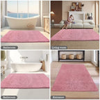 Yeaban Chenille Rose Dawn Bathroom Rug 40"x60", Non-Slip Rubber Backing - Image 5