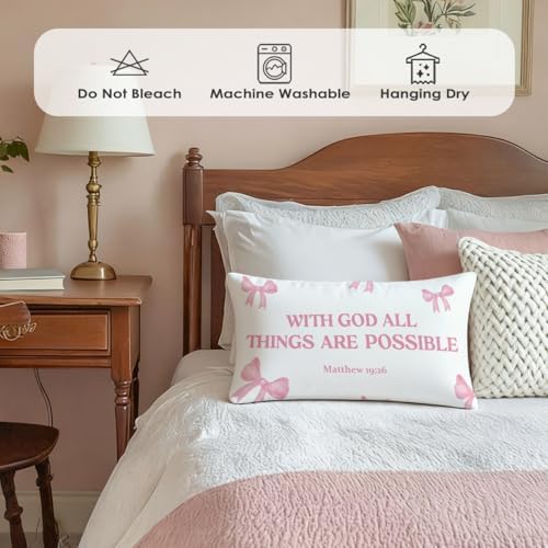 Pink Decorative 12x20 Throw Pillow Cover - Image 5
