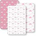 Bassinet Sheets Girl 33”x20” Compatible by FIEMOL