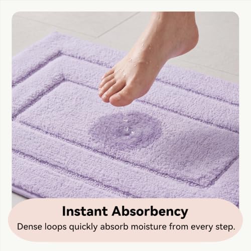 GRANNY SAYS Lavender Bathroom Rug 16" x 24", Non-Slip Microfiber Bath Mat - Image 3