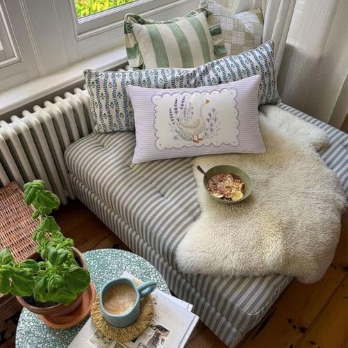 Purple Goose Nursery Decor Throw Pillow Cover 12x20 Pillowcases - Image 6