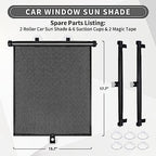 Sfee Car Window Shade for Side Windows, 2 Pack Sun Shade Retractable for Car - Image 3